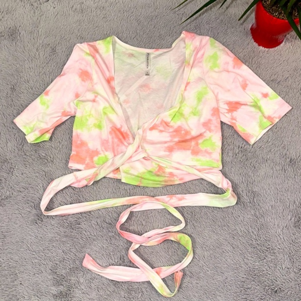 Fabletics tie dye wrap top